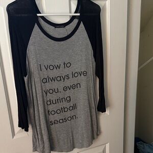 Sweet Claire Black and Gray Long Sleeve Tee